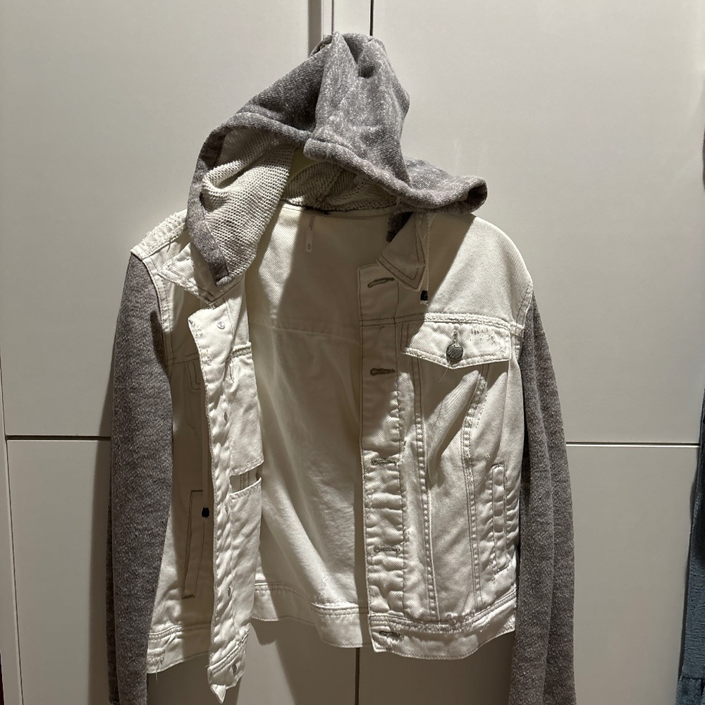 Denim/knit jacket